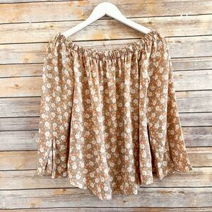 MONTE Blouse Women’s Size Small Floral Off The Shoulder NWT